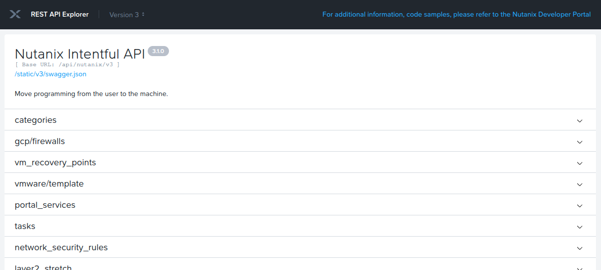 Prism Central REST API Explorer