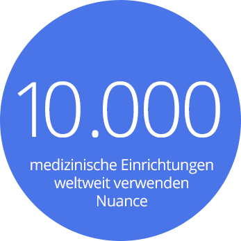 10.000 medizinische Einrichtungen weltweit verwenden  Nuance