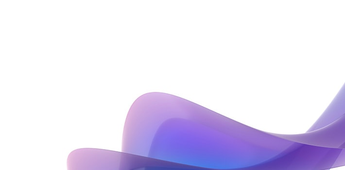 A purple and blue abstract design on a white background.