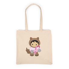 Astro Pink Ribbon Natural Tote