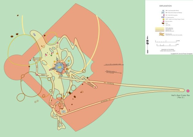 A Map of the First Moonwalk, Showing Scale