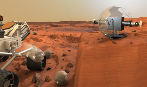 Inflatable Surveillance Balls for Mars