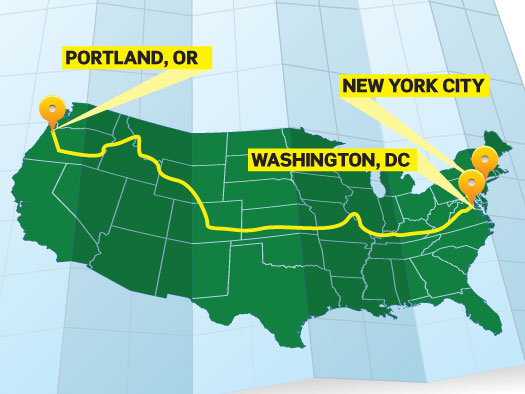 On Planning a Transcontinental Trip (With Enough Time for Recharging)