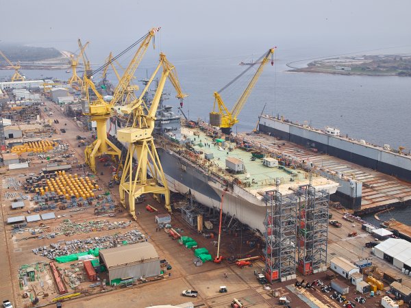 In photos: where Navy warships are built