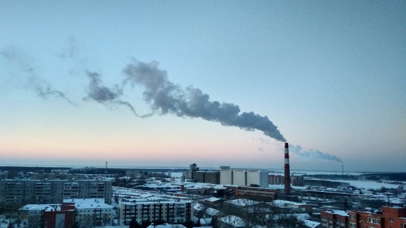 power plant smoke stack