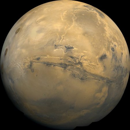 A global view of Mars.