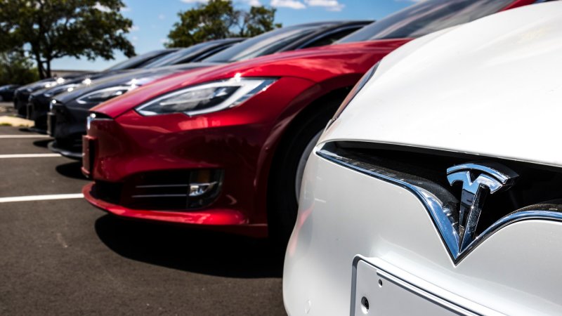 Indianapolis - Circa June 2017: Tesla Motors Local Car Dealership. Tesla designs and manufactures the Model S electric sedan III