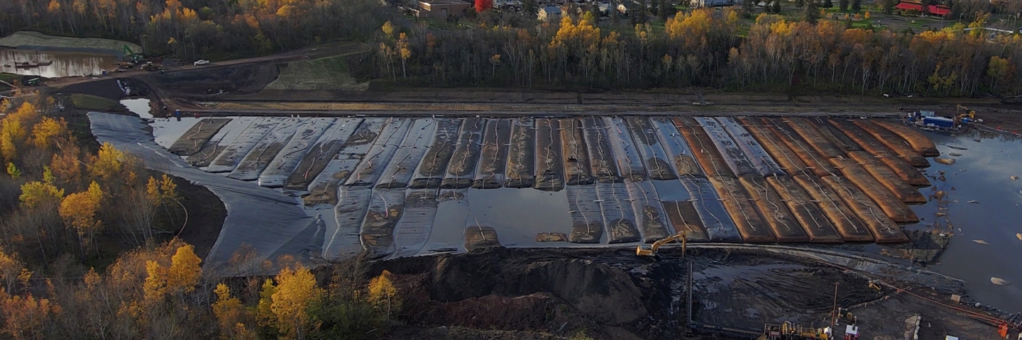 Birds eye view of a remediation site