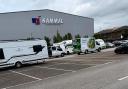 Traveller caravans on the car park of Tesco Extra on a previous occasion