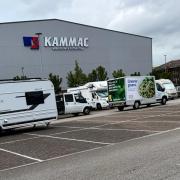 Traveller caravans on the car park of Tesco Extra on a previous occasion