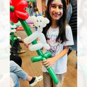 Faria Ahmed, 9, at her birthday party