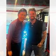 Owner Kieng Tang with Keith Duffy