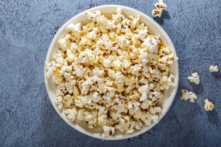 kettle corn in large bowl