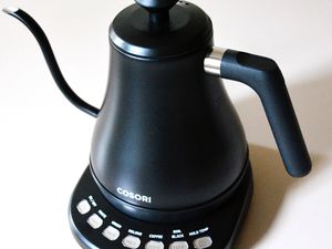 Cosori Original Electric Gooseneck Kettle displayed on a white surface