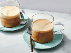 bulletproof coffee in glass mugs