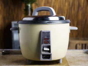 Rice cooker on a table