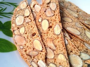 Honey almond biscotti