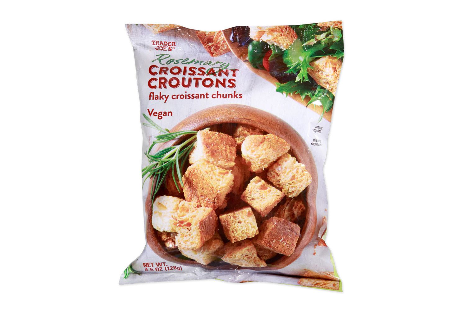 A bag of Rosemary Croissant Croutons from Trader Joe's