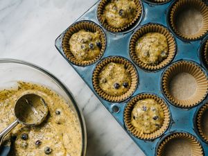 Keto chia muffin batter