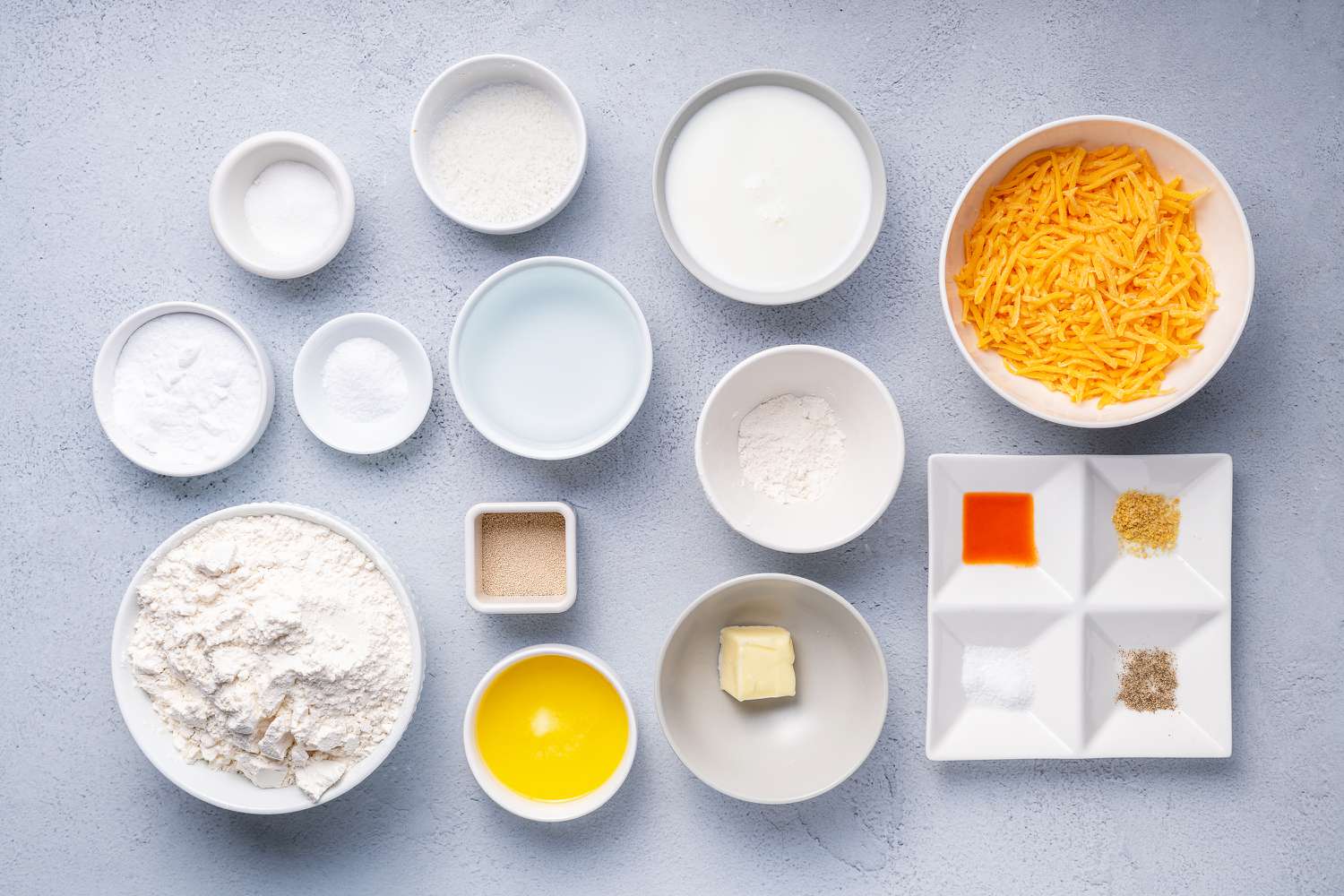 Ingredients to make soft pretzel bites