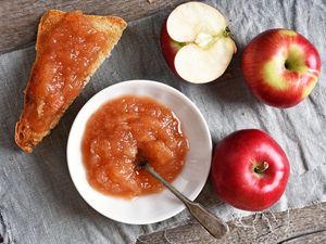 Apple orange marmalade on toast