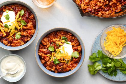 Classic Chili in bowls 