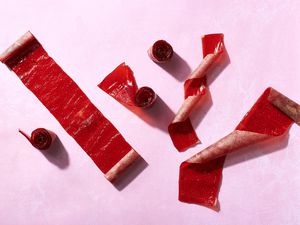 strawberry fruit rollups on a table