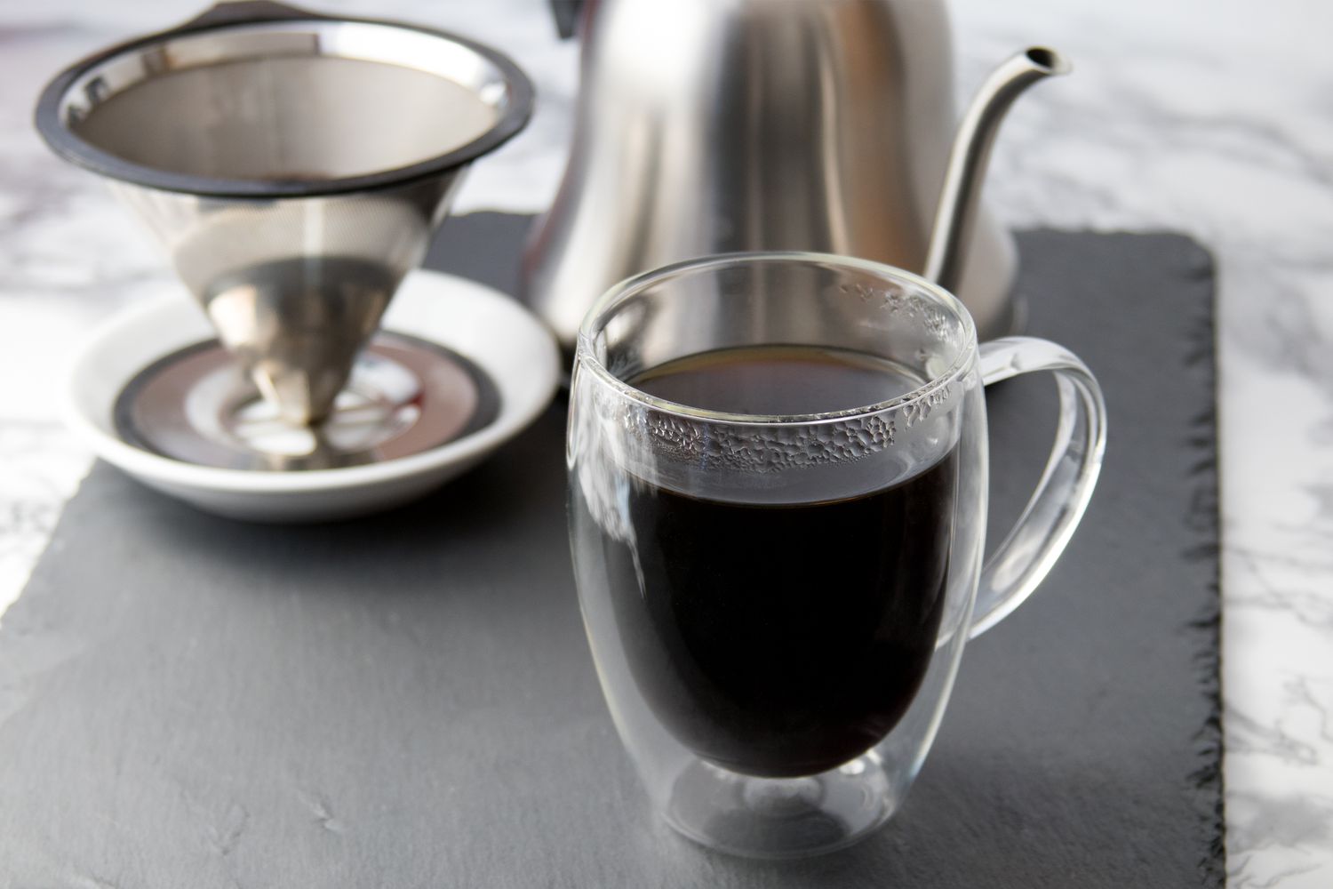 Freshly Brewed Pour-Over Coffee