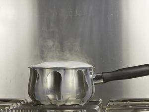 Saucepan of boiling milk