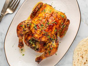 Indian-Style Stuffed Roast Chicken