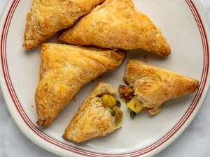 Vegetable Samosas on a plate