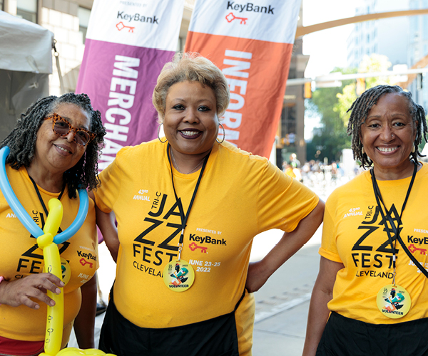 Photo of JazzFest volunteers