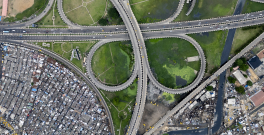 Lagos Island interchange bridge Nigeria.