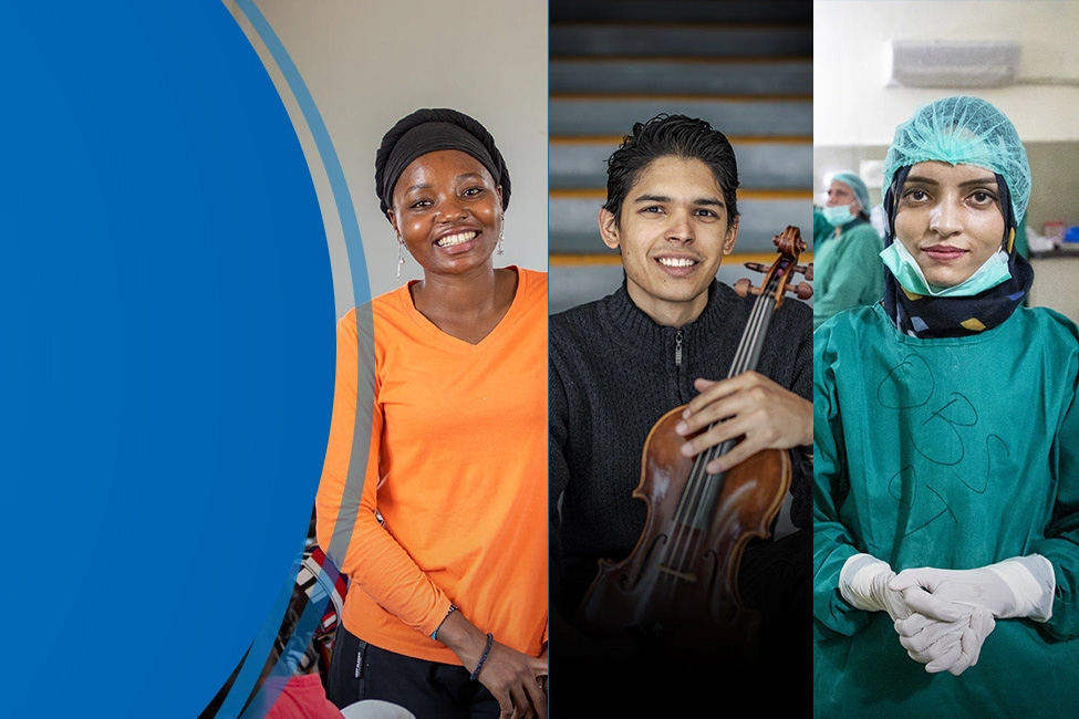 collage of smiling people of different professions