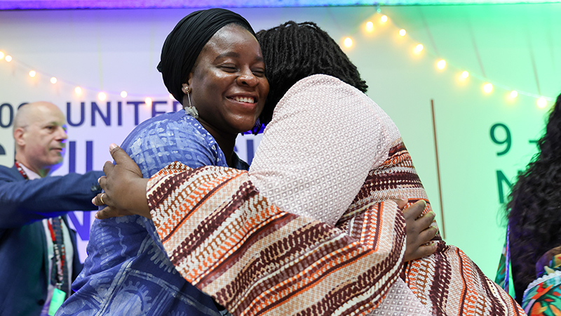 Karimot Odebode, SDG Young Leader and Founder of Black Girls Dream Initiative, and Carole Ageng'o, Conference Co-Chair