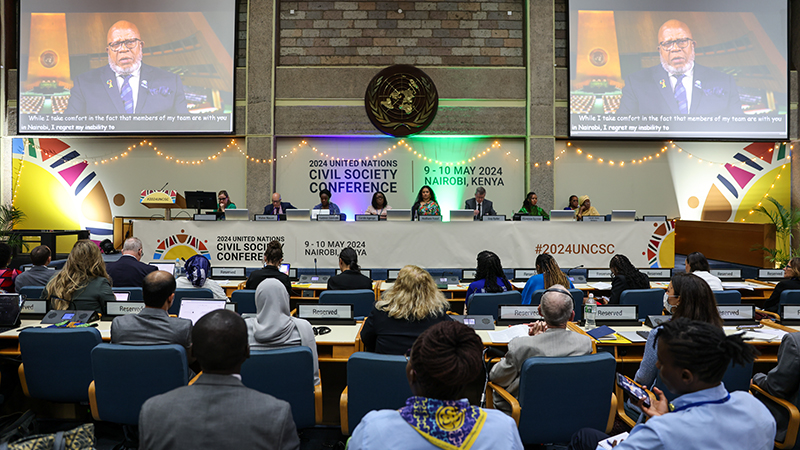 At the Opening Session, a video message by H.E. Dennis Francis, President of the 78th Session of the UN General Assembly