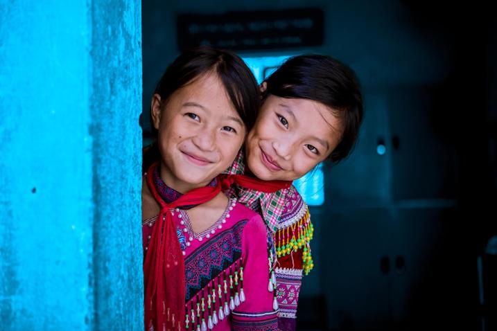 School girls in Viet Nam.