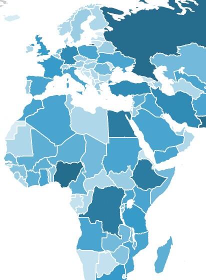 Tablero de la población mundial