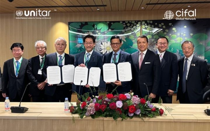 UNITAR signs a preliminary agreement in Iwaki for a new training centre