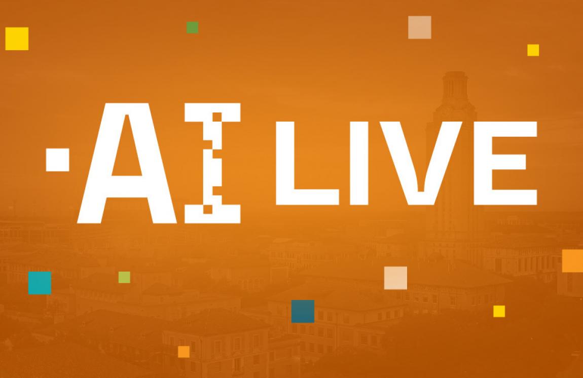 graphic with text AI Live