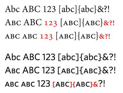 caseless characters with small-caps, all-small-caps enabled