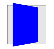 Div with a rotateY transform,                     and perspective on its container