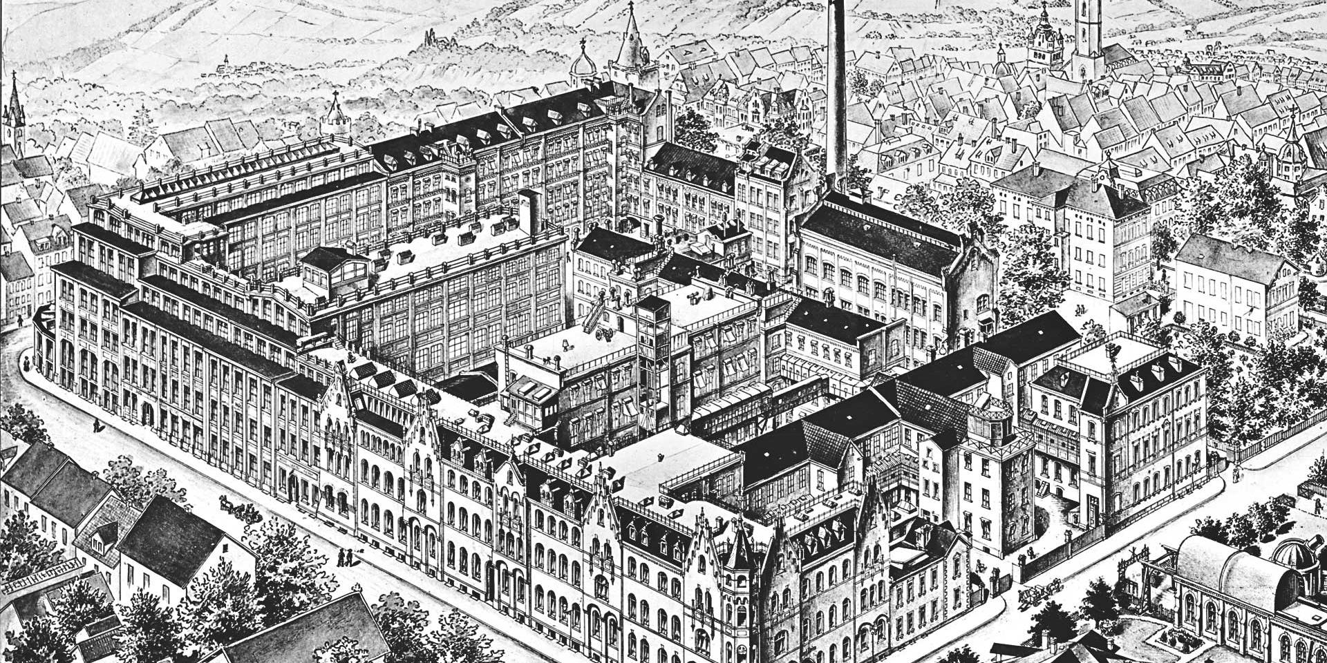 Carl Zeiss factory in 1908