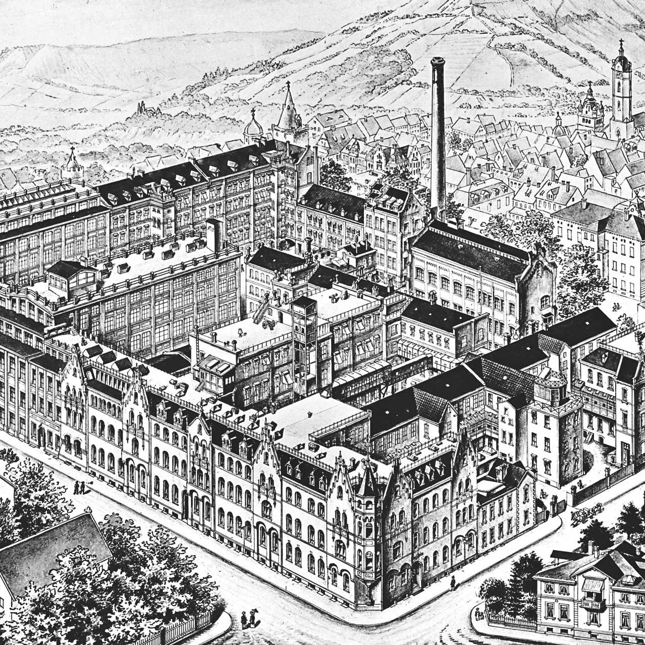 Carl Zeiss factory in 1908