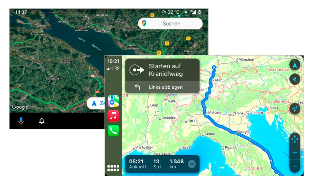 CarPlay & Android Auto: Navifunktionen