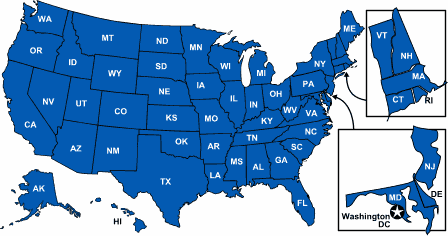 Map of the United States