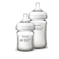 PHILIPS 飞利浦 AVENT 新安怡 SCF679/57 宽口径自然顺畅玻璃奶瓶125ml+240ml