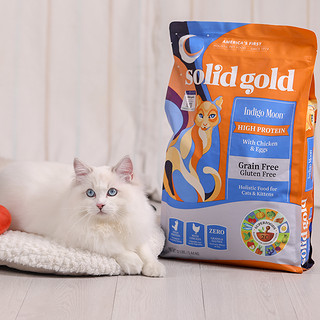 solid gold 素力高 Indigo moon系列 鸡肉蛋粉全阶段猫粮 5.44kg