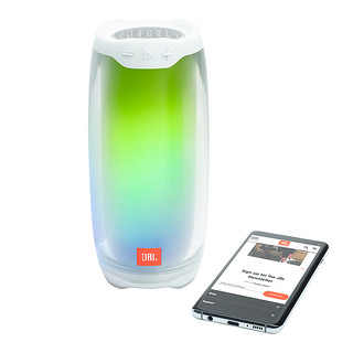 JBL 杰宝 PULSE4 便携式蓝牙音箱 珍珠白