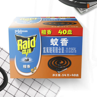 Raid 雷达蚊香 大盘蚊香 14g*80盘 檀香